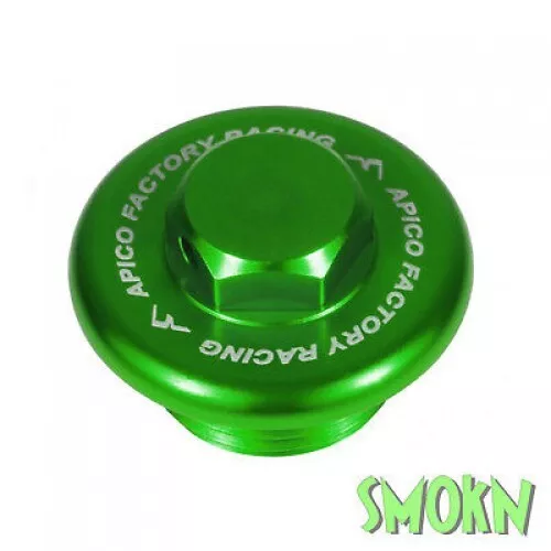 Kawasaki KX Oil Filler Cap Plug KX 125 90-08 250 90-04 Apico Billet Alloy Green