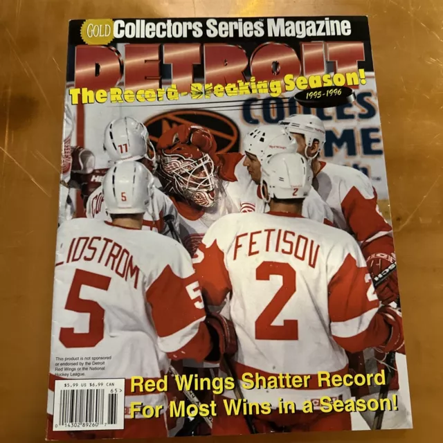 1995-96 Detroit Red Wings Gold Collectors Mag. Record Breaking Season!