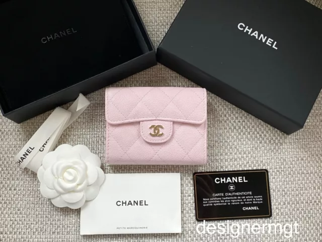 NIB 100%AUTH CHANEL 22P Rose Clair Lambskin Mini Vanity Bag on Chain with  Handle