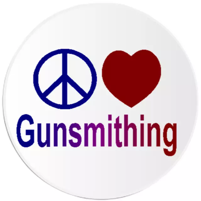 Peace Love Gunsmithing - 100 Pack Circle Stickers 3 Inch