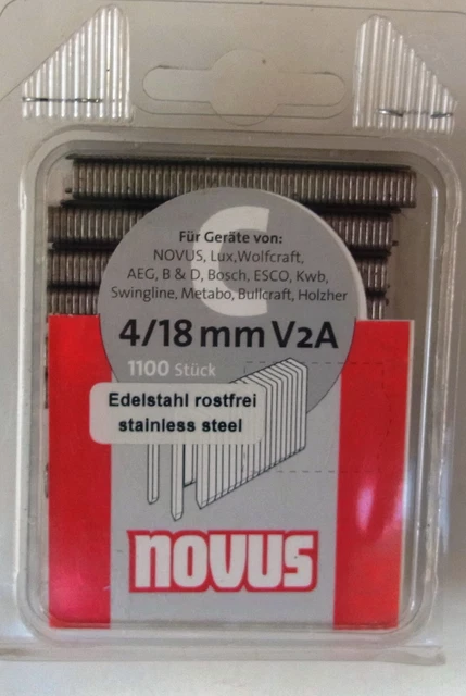 Tackerklammern Novus 4/18 mm V2A 1100St