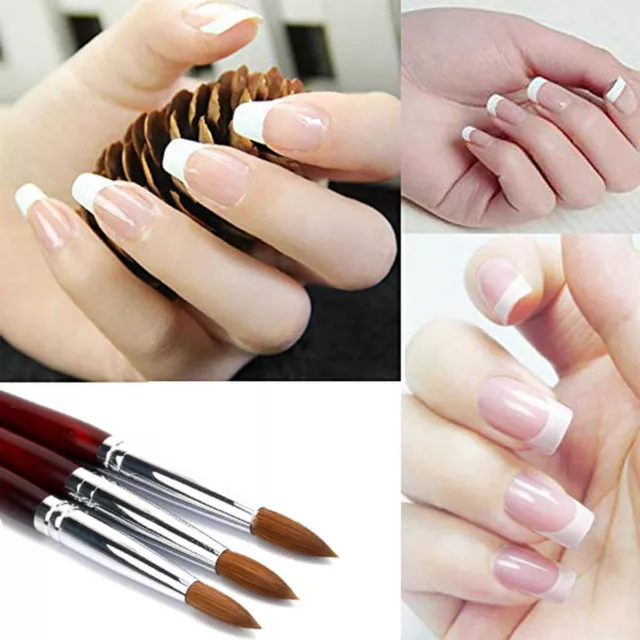 Holzgriff Kolinsky Acryl Nail Art Bürste Maniküre Pulver Professionelle Werkzeuge 3