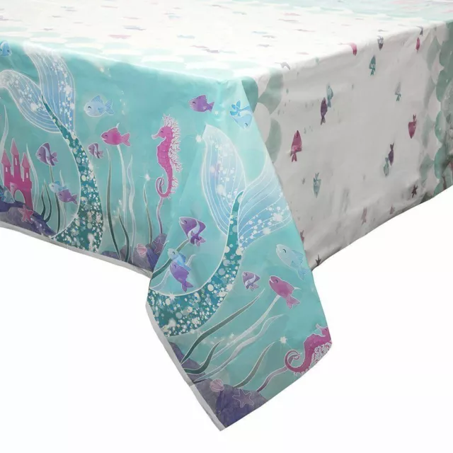 Mermaid Ocean Party Birthday Tablecover Table Cover Cloth Plastic Tablecloth