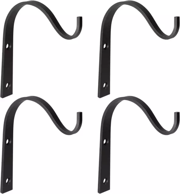 4 Pack Hanging Plant Bracket Hooks Heavy Duty Wall Hanger 3 or 6 inch Style
