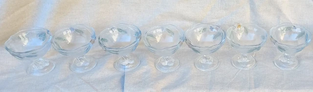 4 Coupes à Glace Vintage - Pied Forme Fleur - Arts de la table