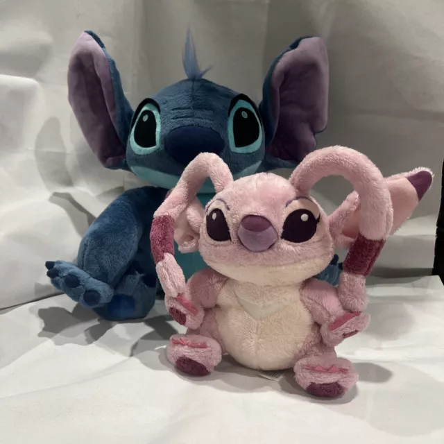 Disney Parks Lilo and Stitch 8" Angel Plush & stitch 13” disney collection lot