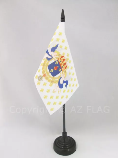 DRAPEAU DE TABLE ROYAUME DE FRANCE C?UR DE JÉSUS 15x10cm - PETIT DRAPEAUX DE BUR