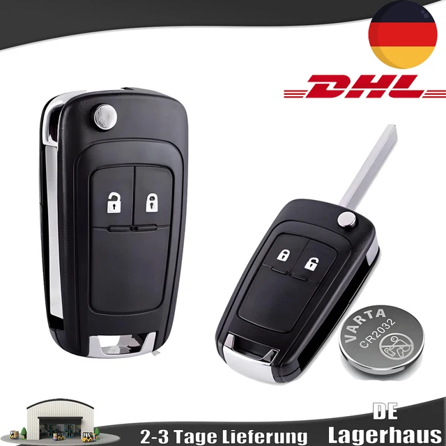 2TASTEN ERSATZ KLAPPSCHLÜSSEL Gehäuse Für Opel Astra J Insignia Corsa E - Foto 4
