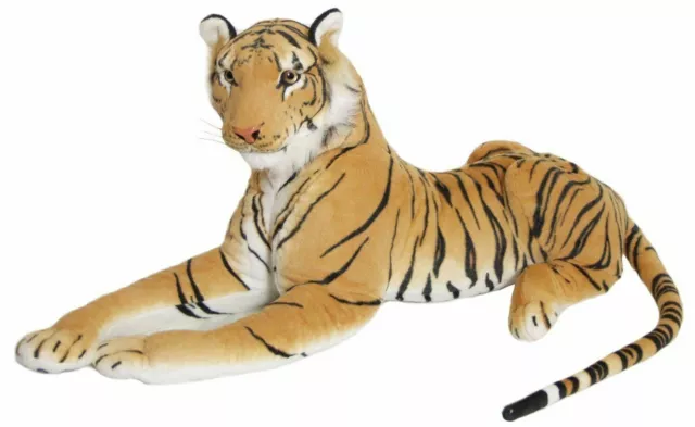 Large Brown Tiger Soft Cuddly Toy soft Toy Plush Massive 70 cm UK seller