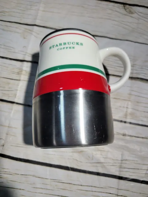 Starbucks Coffee Mug 2006 14 oz. Travel Mug Ceramic with Metal Base