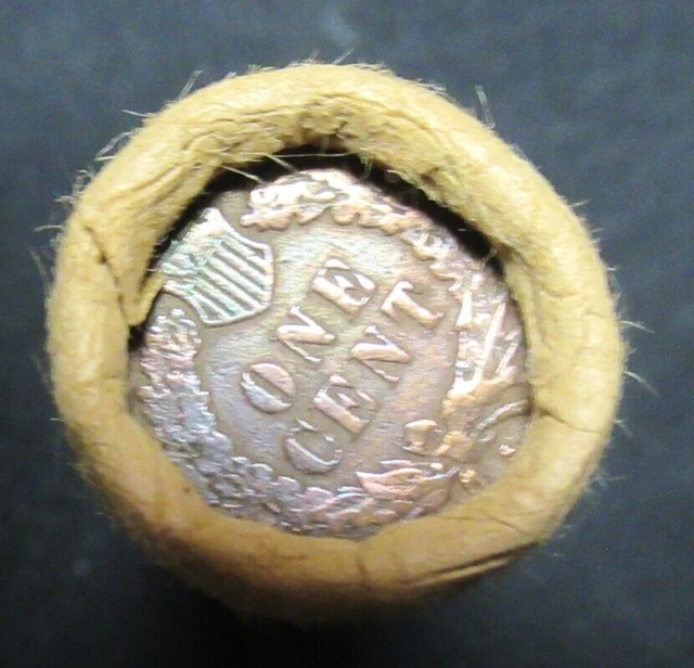 "S" Mint Ih And A 1909-Vdb Reverse Showing Indian Head Wheat Penny Roll R-202