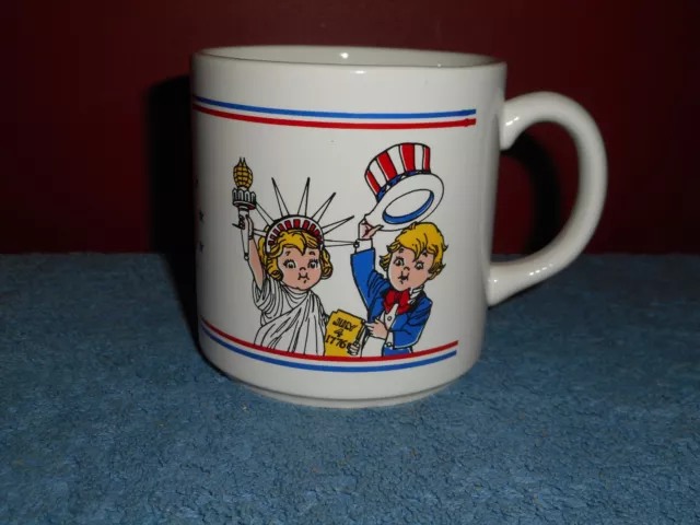 Vintage CAMPBELL'S Soup Coffee Mug 1976 Bicentennial Campbell Kids PATRIOTIC