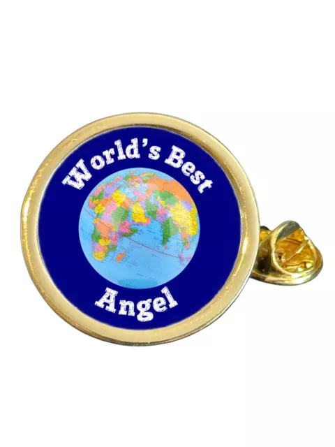 World ’S Mejor Ángel Chapado en Oro Abovedado Pin de Solapa en Bolso