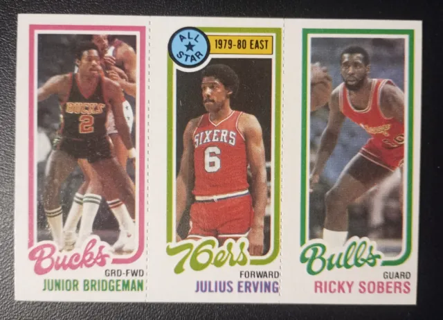 1980-81 Topps Julius Erving All-Star/Bridgeman/Sobers