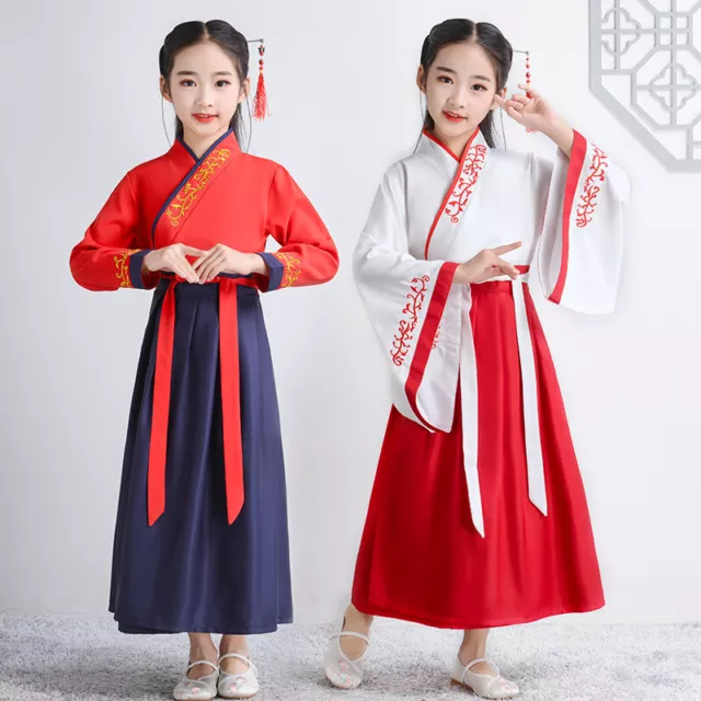 Bambine Cinese Tradizionale Hanfu Abito Ttang Abito Antico Cosplay Costume