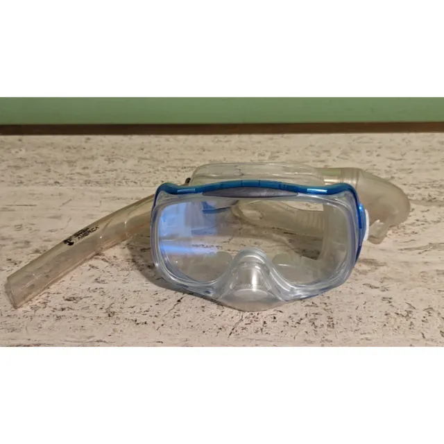 Tusa Sport Imppex 3D Blue Goggles with Joe Diver USA Snorkle