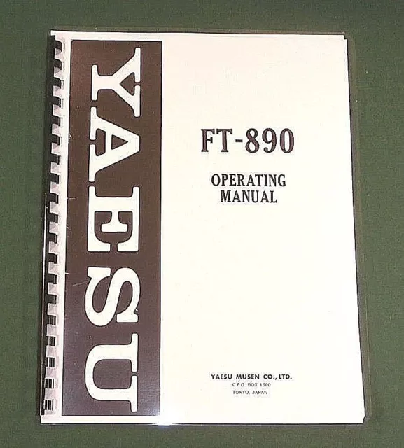 Yaesu FT-890 Instruction Manual - Premium Card Stock Covers & 32 LB Paper!