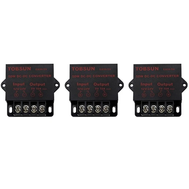 3X 24 /12V Bis 5V 10A 50W Auto LED Werbebildschirm Netzteil Stromrichter DC R5M6