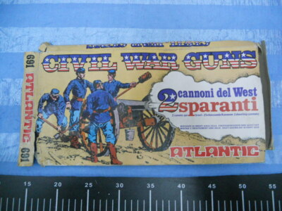 ATLANTIC 691 2 CANNONI DEL WEST COMPLETI SU SPRUE CON SCATOLA ORIGINALE SCALA H0 