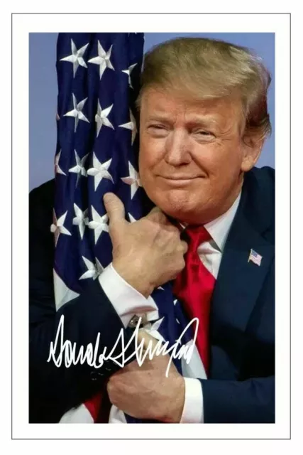 DONALD TRUMP Signed Autograph PHOTO 6x4 Signature Gift Print USA 45th President