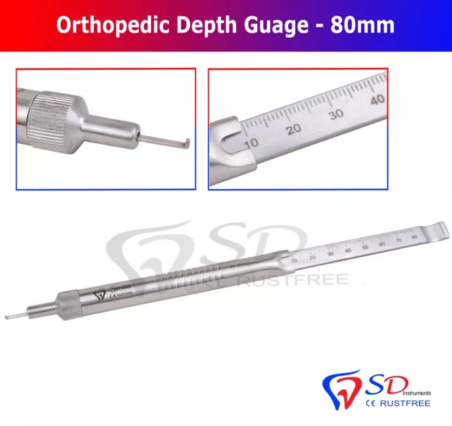 Orthopädische Tiefenmesser Instrumente Für Fraktur Verwaltung Operation 0 - 80