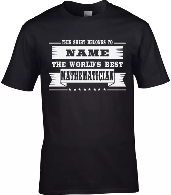 Mathematiker Herren personalisiertes T-Shirt Geschenk Mathematik Mathematik Naturwissenschaften Fach