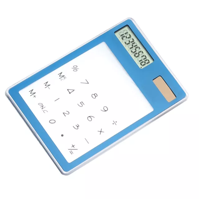Solar Powered Calculator Touch Screen 8 Digit LCD Display Calculator Tool Bgs