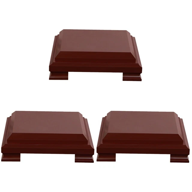 3 pz base in legno supporti per piante in legno per interni base per teiera in legno giada