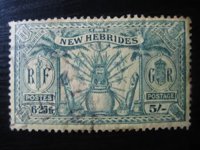 NEW HEBRIDES FRENCH COLONY Sc. #49 scarce used stamp! SCV $77.50