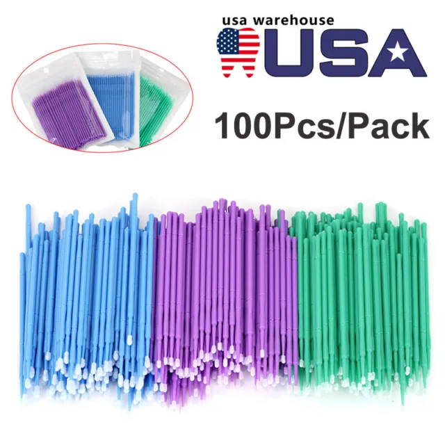 USA Dental Micro Brush Disposable Materials Tooth Applicators 1.5mm 2.0mm 0.25mm