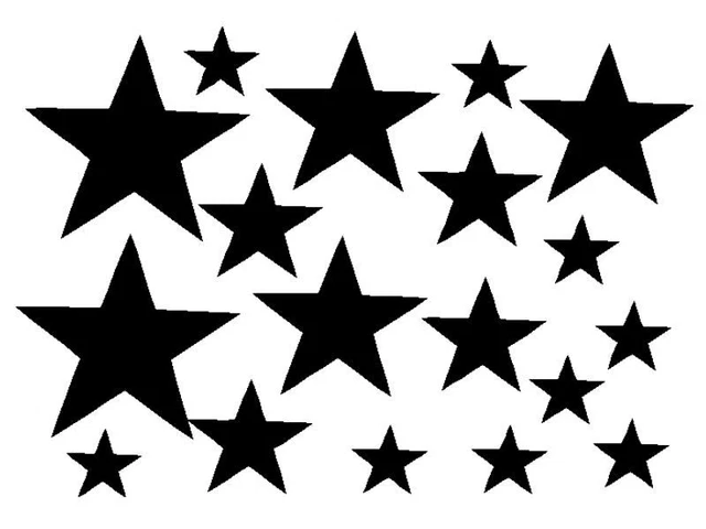 STAR STICKERS vinyl DECAL, car, LAPTOP, wall, WINDOW, tile, WHEELIE BIN, van
