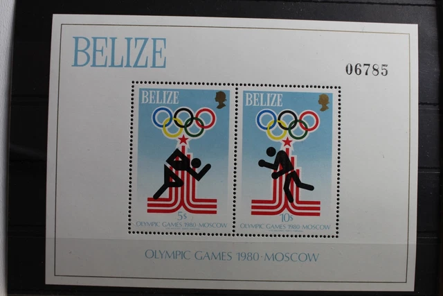 Belize Block 10 mit 440-441 postfrisch Olympische Spiele #SA407