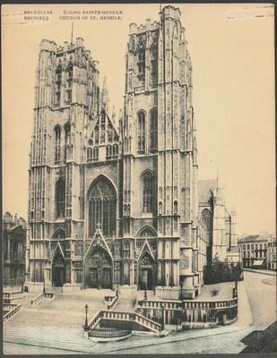 Postcard Cartolina Bruxelles Maison des Corporations 1910 c.a nvg 