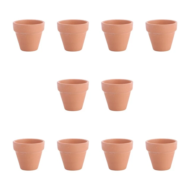 Lot De 20 Petits Pots De Fleurs En Terre Cuite - 4,8 X 4 Cm, Avec Trou De Drainage