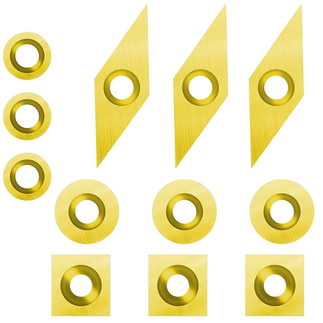 Strumenti perfetti per tornio legno 12 pz inserti taglierine in carburo di tungs