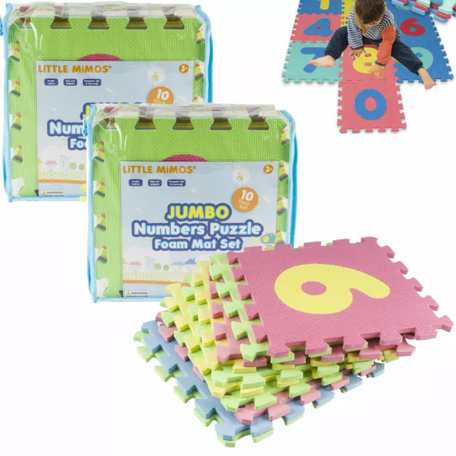 20 PC Bébé Enfants Chambre Mousse Play Tapis Numéro Puzzle Sol Patins Learn 20