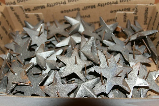 Rustic Star Nail heads Cast Iron 2 inch, Doors, Gates, Fence Accents, SN-2