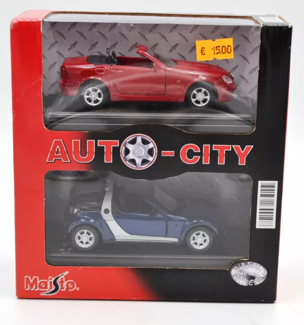 DIE CAST Mercedes Benz SLK Smart Roadster Coupe Auto City MAISTO EUR 15 48 PicClick FR