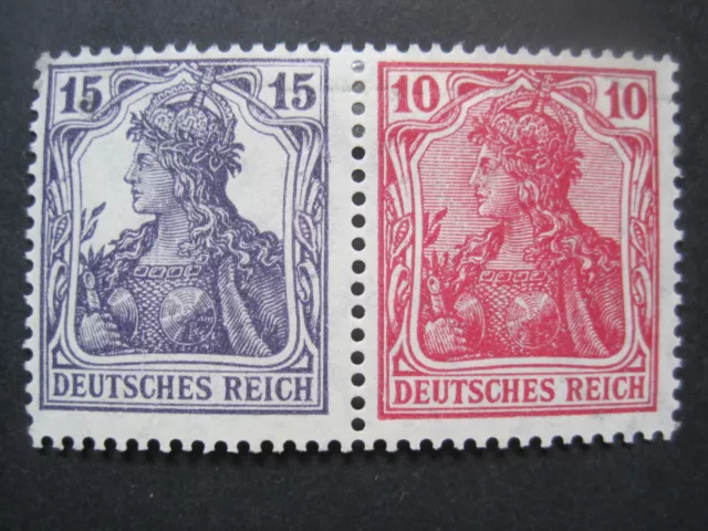 Deutsches Reich Zusammendruck MiNr. W 12 Falz*   (AA 667)