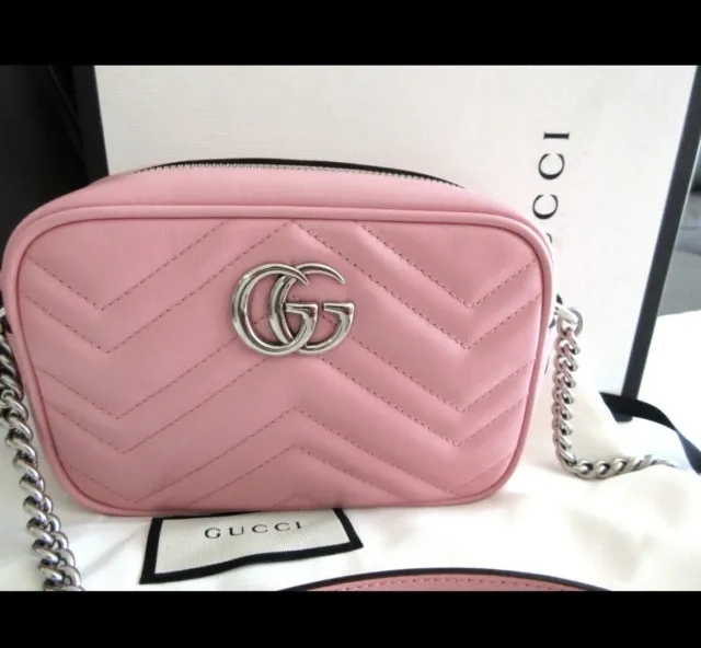 New Gucci GG Marmont Matelasse Leather mini Chain Bag 634936