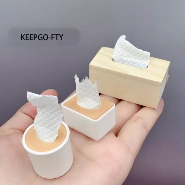 1/6 Scale Dollhouse Miniature Paper Tissues Box 1/12 bathroom Accessories
