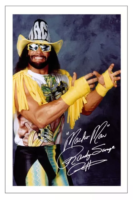 Macho Man Randy Savage Signed Autograph Photo Print Wwe Wrestling