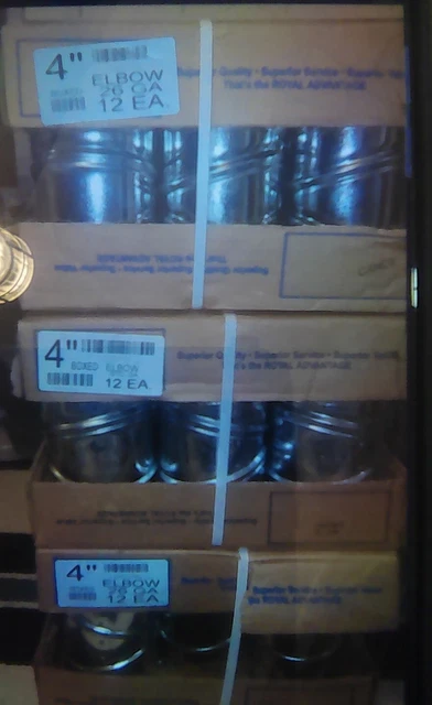 4" Boxed Elbows 26 Gauge (12 Elbows Per Box x 3 box's= 36 elbows total all new