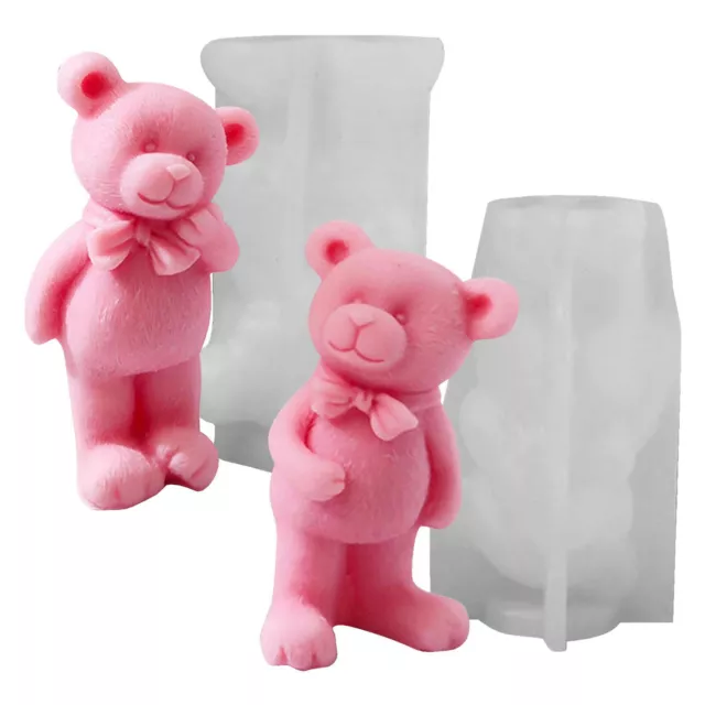 3D Bear Silicone Candle Soap Mold Animals Moulds DIY Handmade Crafts Home Decors