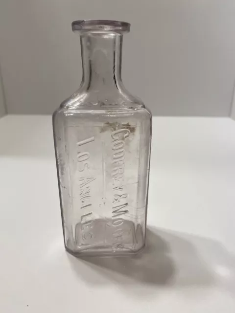 Godfrey & Moore Antique Druggist Bottle Los Angeles, Ca