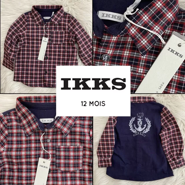 Chemise neuve à carreaux IKKS 12 mois