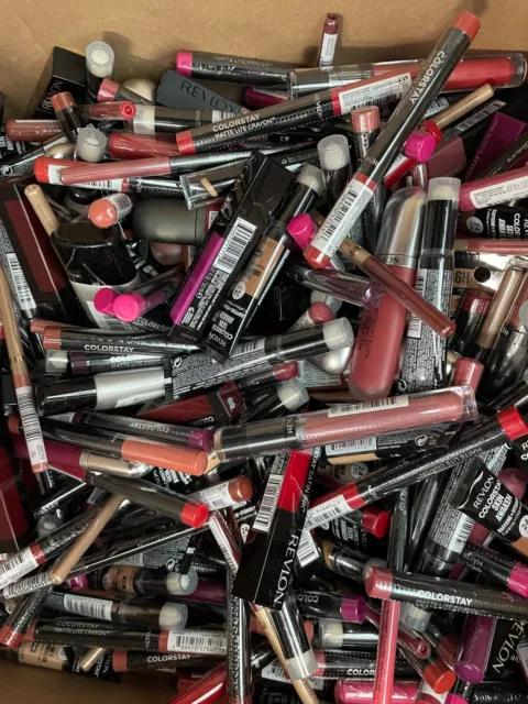 NEW Lot of 200 Revlon Mix Makeup Foundation, Concealer, Lipstick, Lipgloss Liner