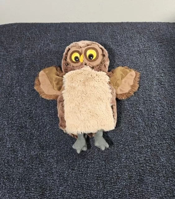 IKEA Vandring Uggla Owl Hand Puppet Brown Plush Soft Stuffed Animal Toy