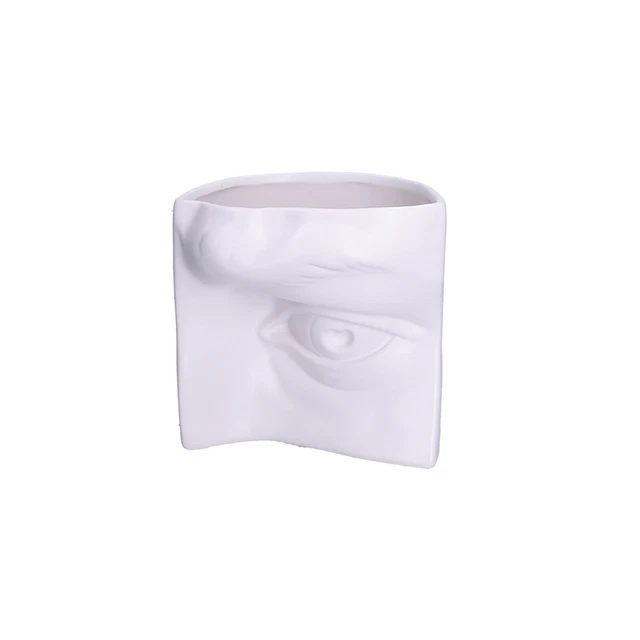 Augusto Jarrón Decorativo Ojo Blanco 18x15x18 CM Ritual Tarifa