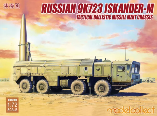 Modelcollect 1:72 Russian 9K723 Iskander-M Tactical Ballistic Missile MZKT 72105